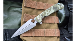 Складной нож Daggerr Arrow Flipper beadblast сталь VG-10, рукоять Camo G10