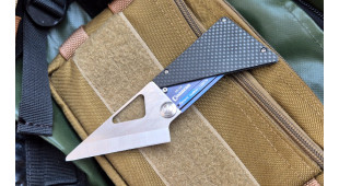 Складной нож Daggerr Cardkhife сталь 8Cr13MoV, рукоять Blue Ti/Carbon Fiber