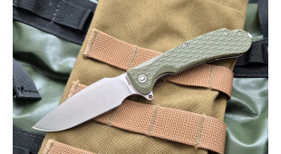 Складной нож Daggerr Fielder stonewash сталь 8Cr14MoV, рукоять Olive FRN