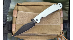 Складной нож Daggerr Pelican Stormtrooper сталь D2, рукоять White G10