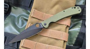 Складной нож Daggerr Sting XL DLC сталь D2, рукоять Green G10