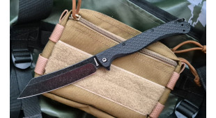 Складной нож Daggerr Tesak DL blackwash сталь 8Cr14MoV, рукоять Black FRN