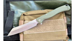 Складной нож Daggerr Tesak DL stonewash сталь 8Cr14MoV рукоять Olive FRN