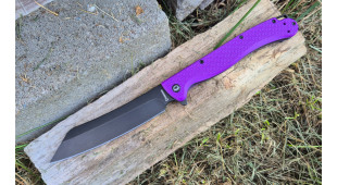 Складной нож Daggerr Tesak DL stonewash сталь 8Cr14MoV рукоять Purple FRN black