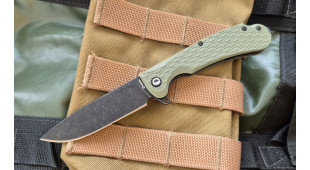 Складной нож Daggerr Wocket blackwash сталь 8Cr14MoV, рукоять Olive FRN