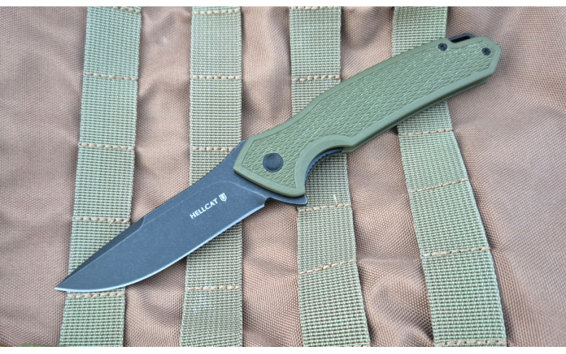 Нож Hellcat Mini blackwash сталь S35VN Olive