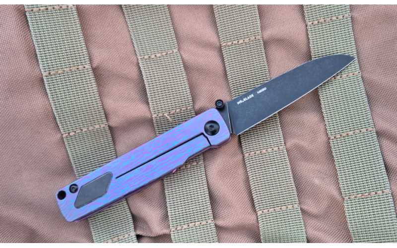 Нож Style blackwashed N690 Violet Titanium