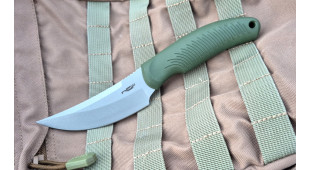 Туристический нож N.C. Custom Emir stonewash сталь VG-10 рукоять Olive Elastron