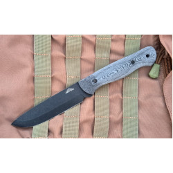 Туристический нож N.C. Custom Forester blackwash сталь AUS-10 рукоять Micarta, ножны кайдекс