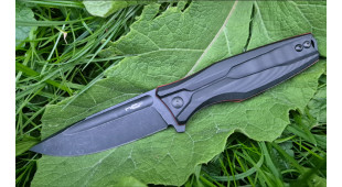 Складной нож N.C. Custom X-line blackwash сталь VG-10, рукоять Black G10