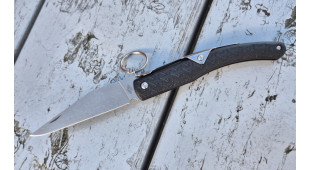 Складной нож Перемен Сайгак stonewash 8Cr14MoV, рукоять Black FRN