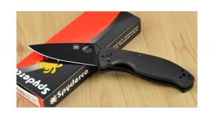 Нож складной РЕПЛИКА spyderco tenacious black черный